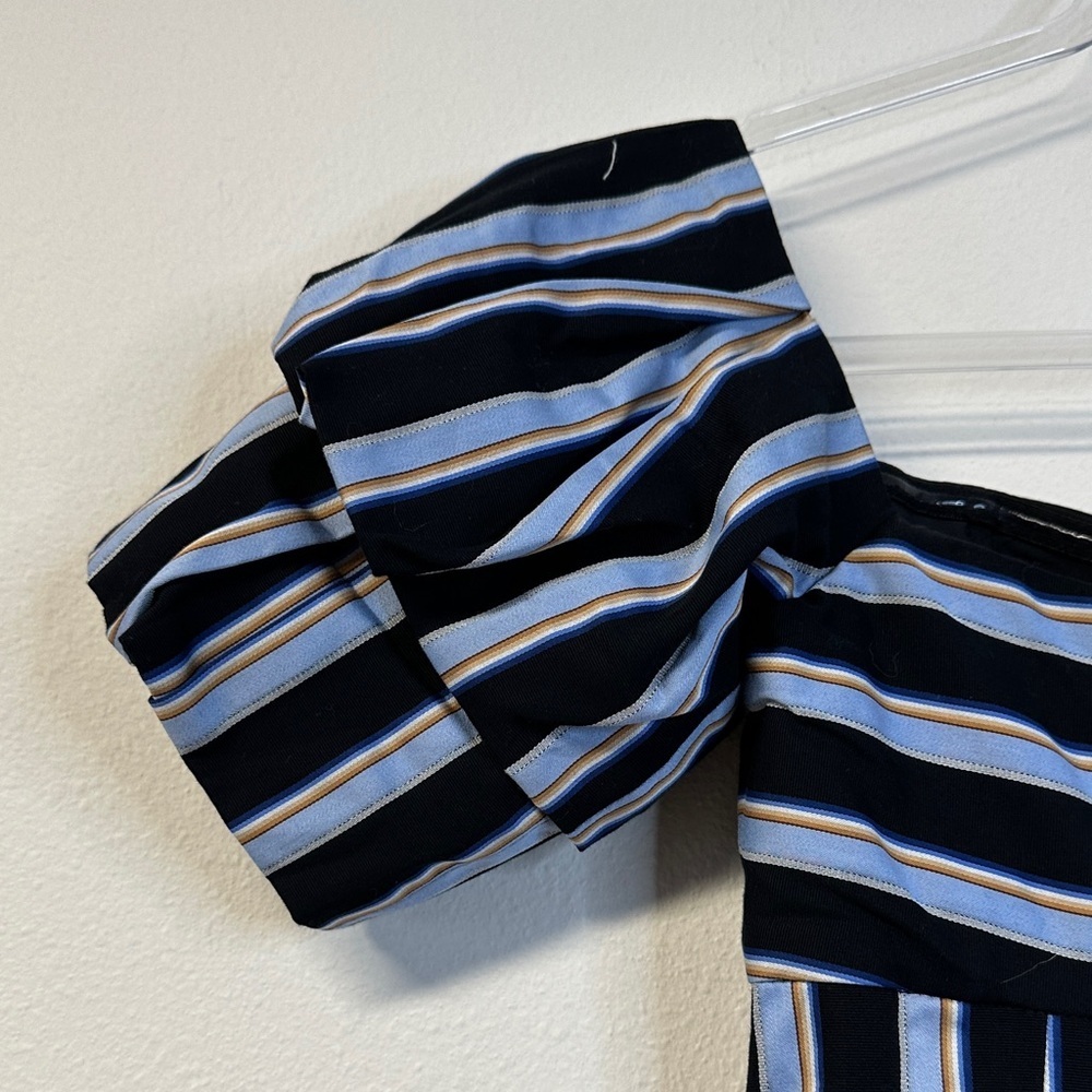 Wayf Korbin Striped Off-The-Shoulder Casual Dress S - Picture 7 of 7